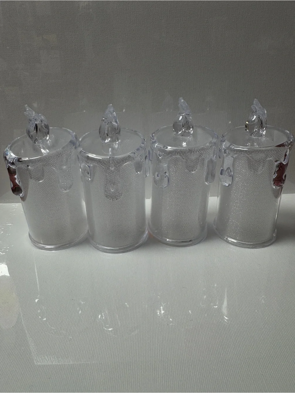 4 Pieces LED plastic Tealight candle 12cm x 5cm